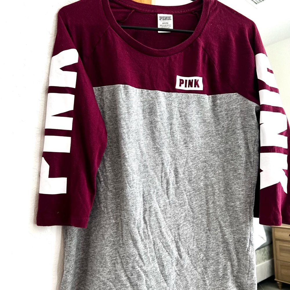 PINK Victoria's Secret Maroon Top